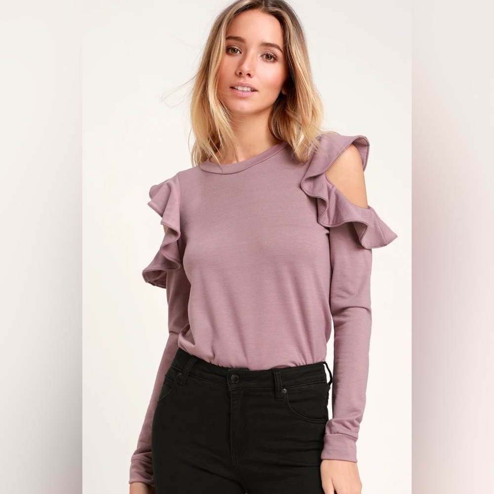 Karl Lagerfeld Paris Long Sleeve Pink Tunic Top